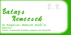 balazs nemecsek business card